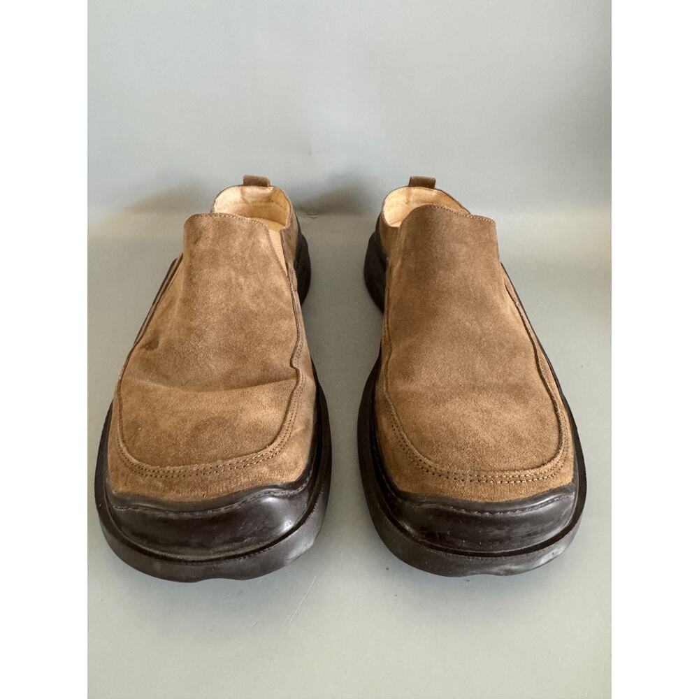 Vtg Y2K Kenneth Cole Reaction Shoe Size 43 Suede Chunky Lug Sole Slip On Clog - Picture 3 of 7